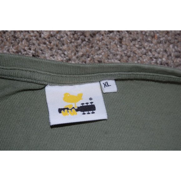 2019 Woodstock 50th Anniversary Green American Flag Short Sleeve T-Shirt Mens XL - Picture 3 of 7